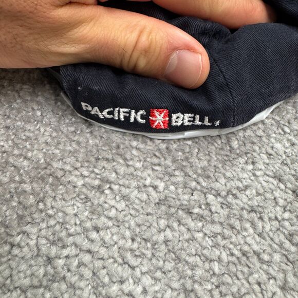 Vintage 90s San Jose Sharks NHL Snapback Hat Cap Unisex Navy Pacific Bell Promo - Picture 11 of 13